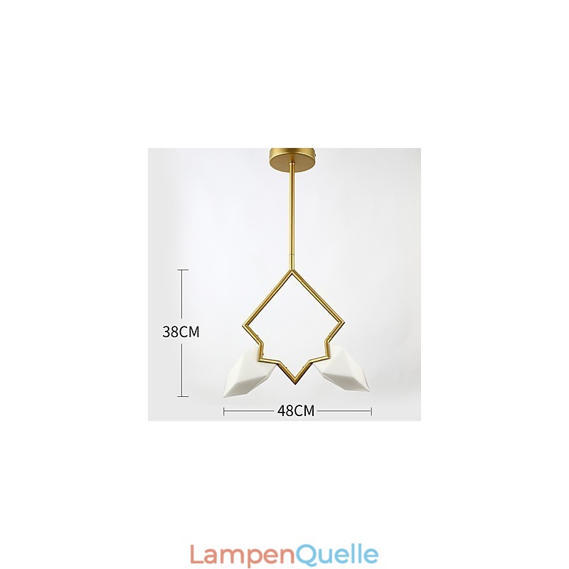 2 Licht Post Modern Metall mit Glas Pfirsich Kronleuchter Lampe die Kantine Dekorieren Pendelleuchte