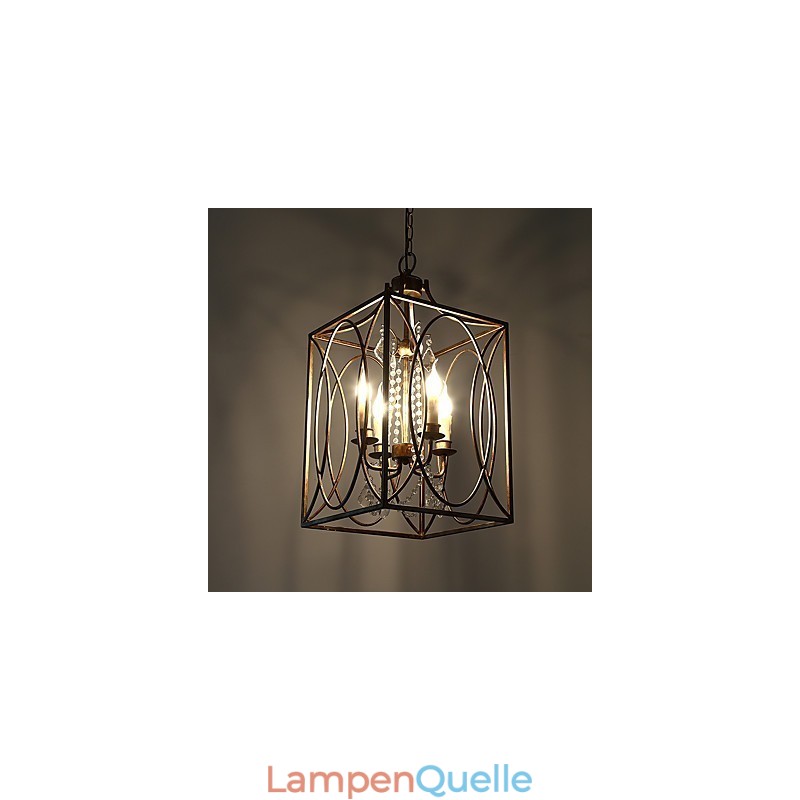 Vier Licht Vintage Metall Amerikanischen Industrie Loft Malerei Farbe Europäischen Kronleuchter Lampe die Indoor Dekorieren Pendelleuchte