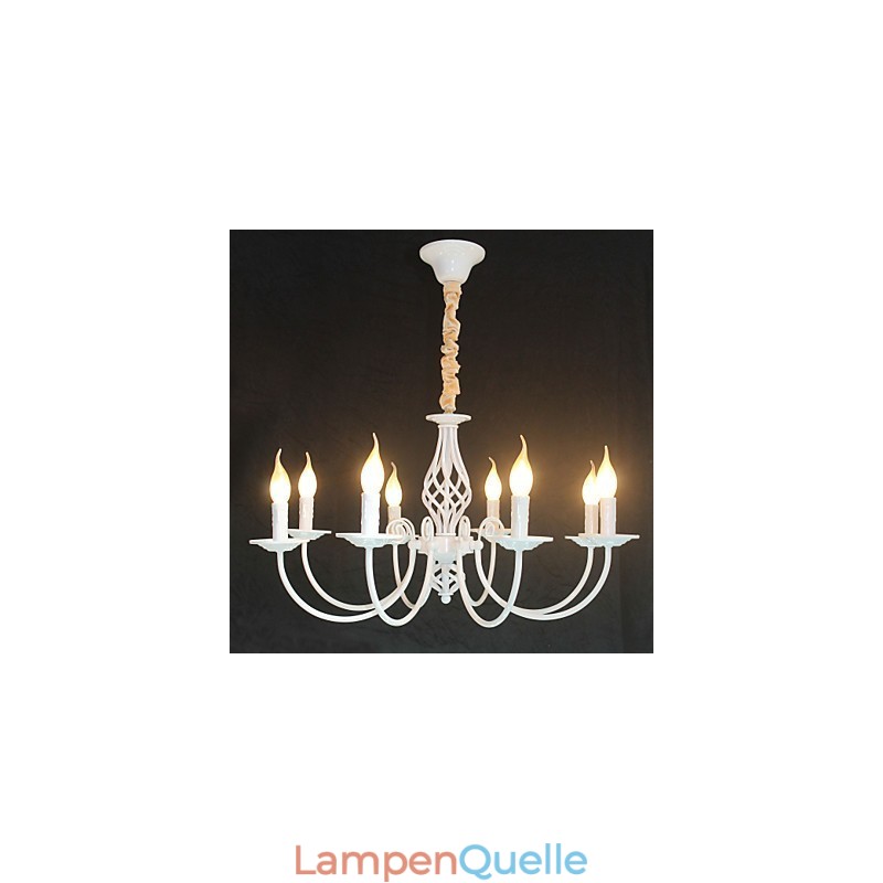 Europäische einfache Eisenlampe Kerzenlampe 8 Kronleuchter
