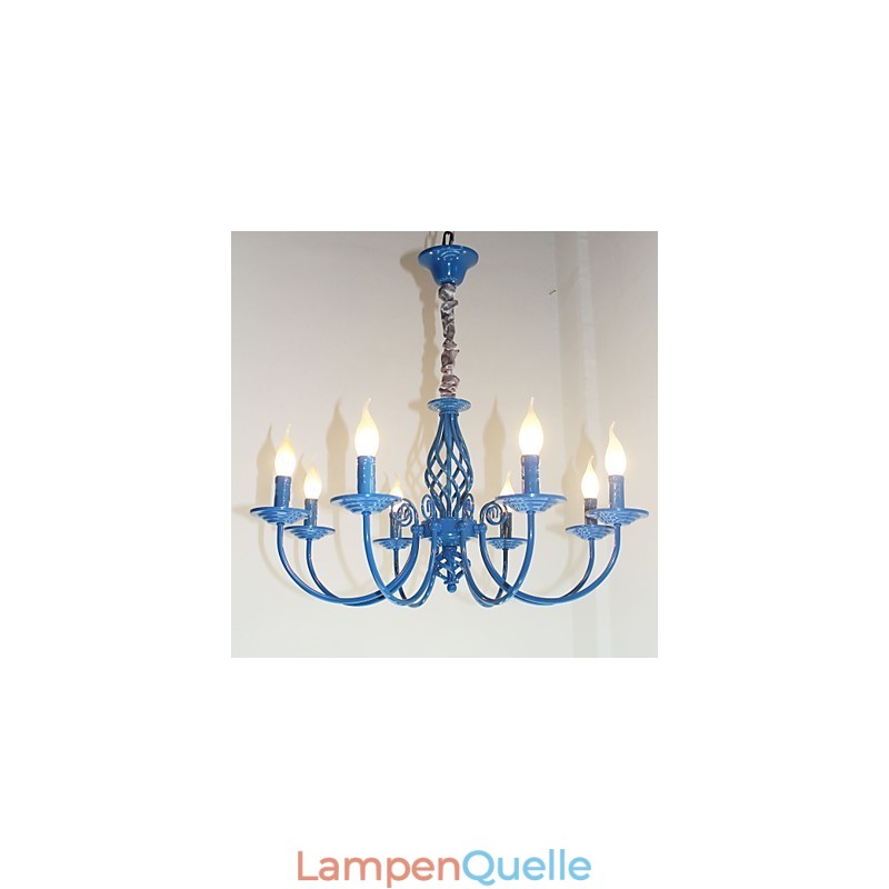 Europäische einfache Eisenlampe Kerzenlampe 8 Kronleuchter