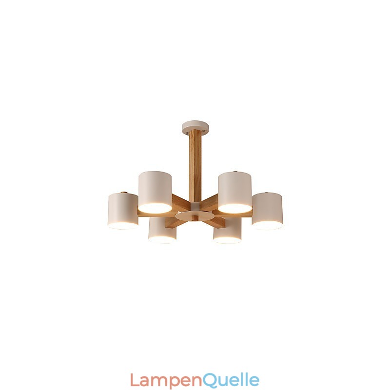Kronleuchter mit 6 Lichtern, modern, zeitgenössisch, traditionell, klassisch, Vintage, Landhausstil, Holz-Funktion für Holz