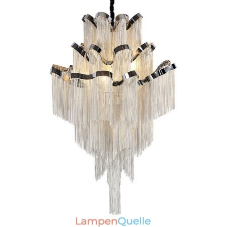 Aluminium Stream Kronleuchter Designer Pendelleuchte Silber Farbe Wendeltreppe Treppe Aluminium Stream Kronleuchter Designer Pendelleuchte Silber Farbe Wendeltreppe Treppe