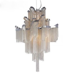 Aluminium Stream Kronleuchter Designer Pendelleuchte Silber Farbe Wendeltreppe Treppe
