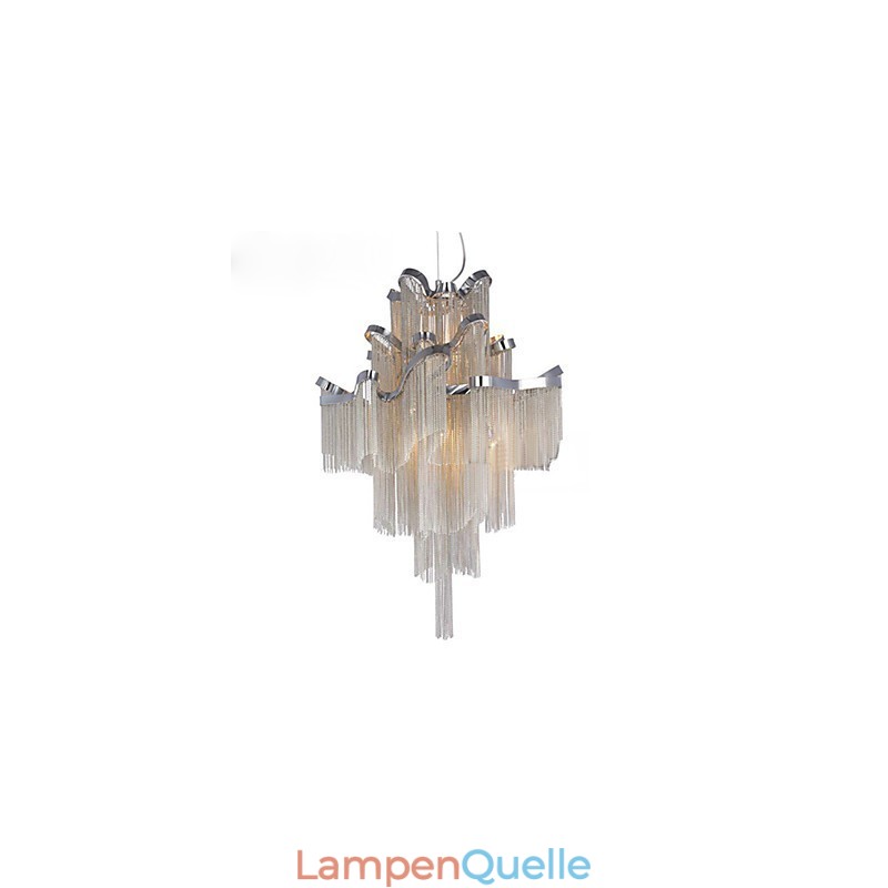 Aluminium Stream Kronleuchter Designer Pendelleuchte Silber Farbe Wendeltreppe Treppe