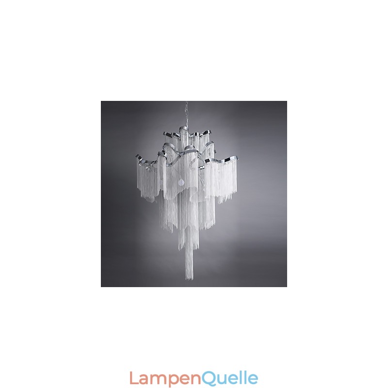 Aluminium Stream Kronleuchter Designer Pendelleuchte Silber Farbe Wendeltreppe Treppe
