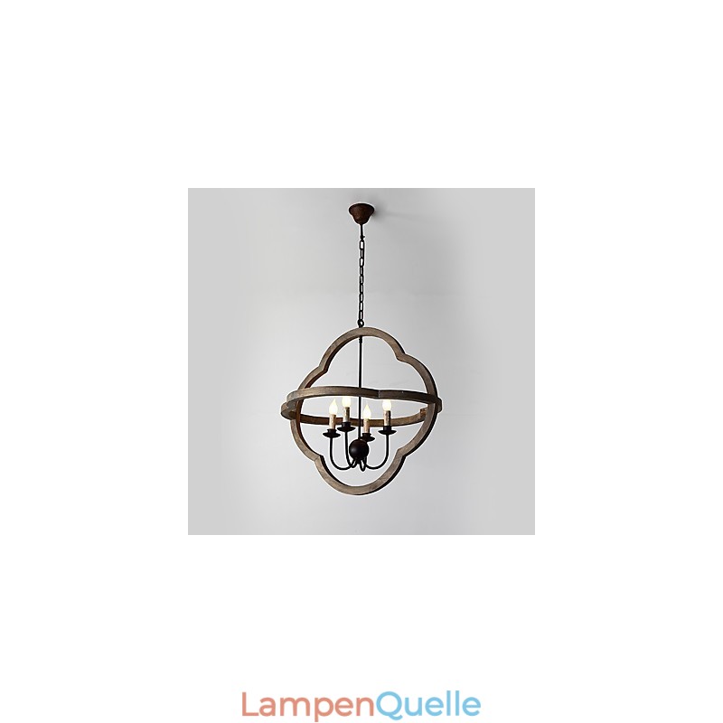 Vintage Metall American Industrial Loft Malerei Farbe Holz Kronleuchter Lampe die Indoor Dekorieren Pendelleuchte