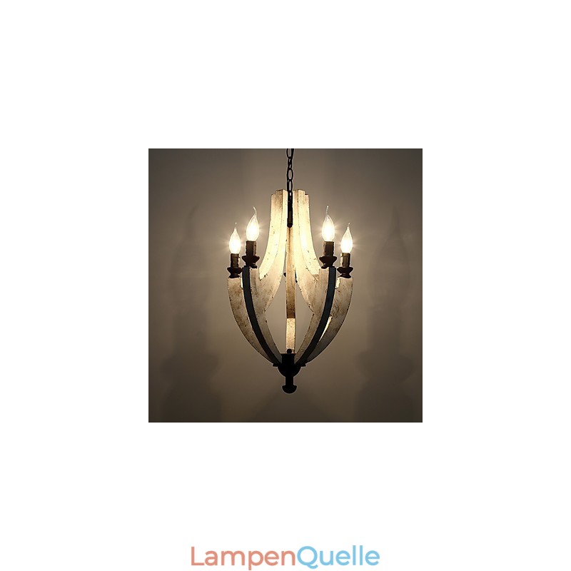 Vintage Malerei Feature Mini Stil Holz Bambus Kronleuchter Lampe die Dekorieren Pendelleuchte