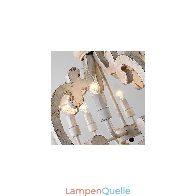 Vintage Malerei Feature Mini Stil Holz Bambus Kronleuchter Lampe die Dekorieren Pendelleuchte