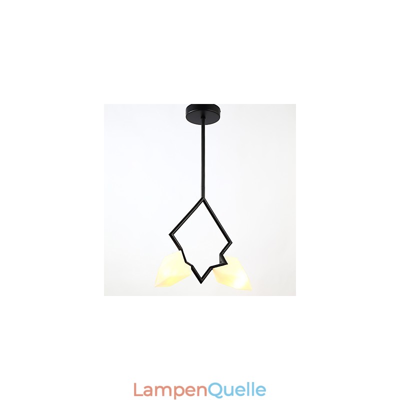 2 Licht Post Modern Metall mit Glas Pfirsich Kronleuchter Lampe die Kantine Dekorieren Pendelleuchte