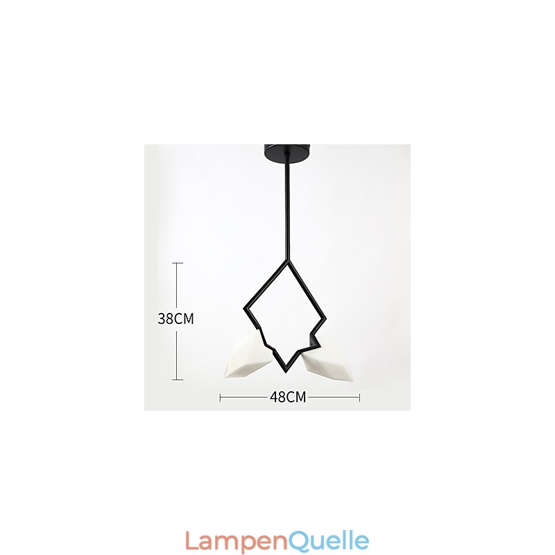 2 Licht Post Modern Metall mit Glas Pfirsich Kronleuchter Lampe die Kantine Dekorieren Pendelleuchte
