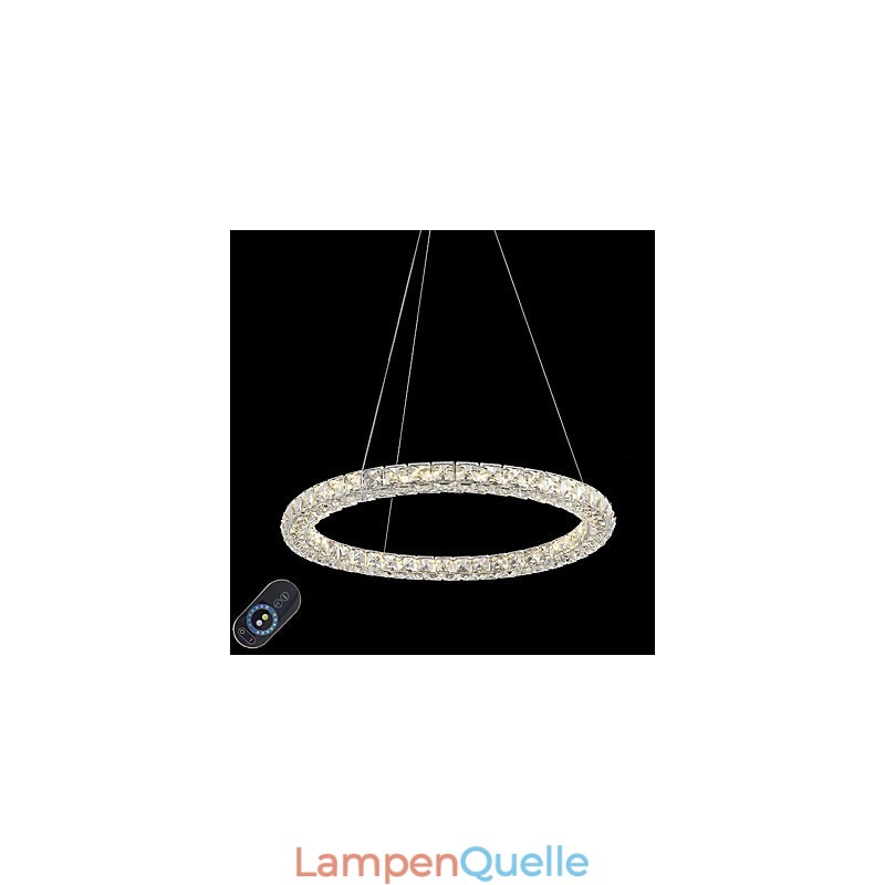 Moderne Ring Kristall Deckenpendelleuchte Kristallleuchter Innenbeleuchtung Lampen Leuchten Dimmbar mit Fernbedienung