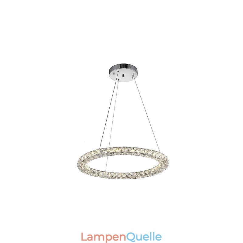 Moderne Ring Kristall Deckenpendelleuchte Kristallleuchter Innenbeleuchtung Lampen Leuchten Dimmbar mit Fernbedienung