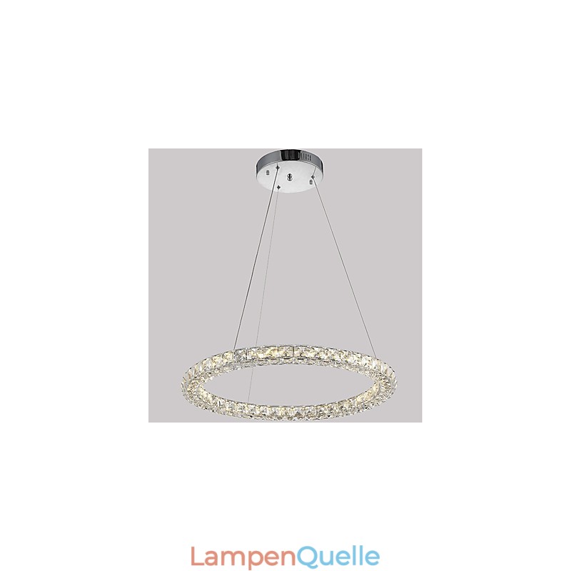 Moderne Ring Kristall Deckenpendelleuchte Kristallleuchter Innenbeleuchtung Lampen Leuchten Dimmbar mit Fernbedienung