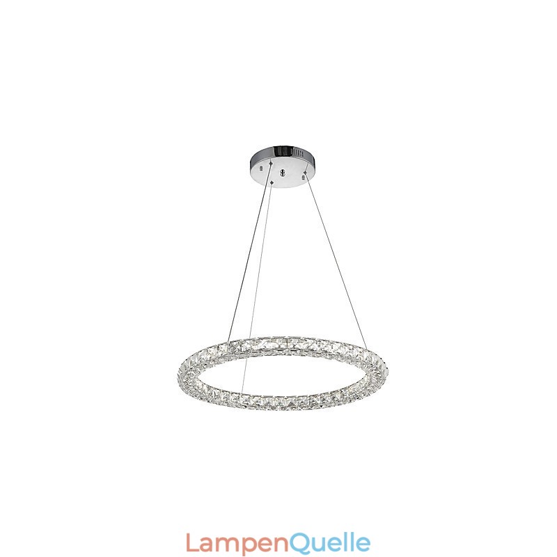 Moderne Ring Kristall Deckenpendelleuchte Kristallleuchter Innenbeleuchtung Lampen Leuchten Dimmbar mit Fernbedienung
