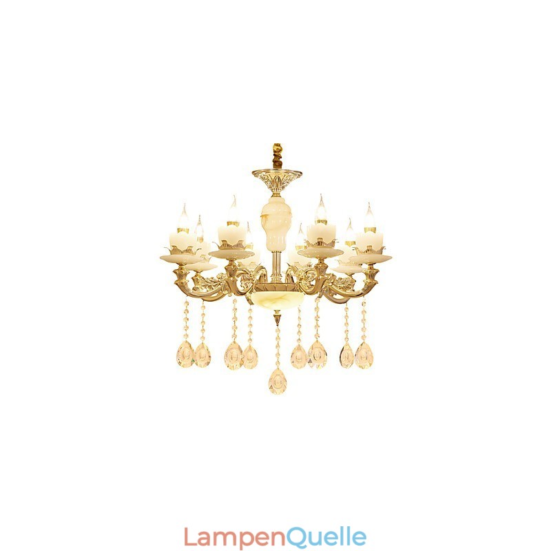 Kronleuchter aus Zinklegierung und Kristall im europäischen Stil