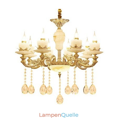 Kronleuchter aus Zinklegierung und Kristall im europäischen Stil