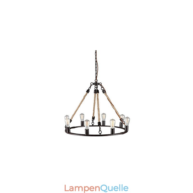 Kronleuchter aus bemaltem Metall im Vintage-Mini-Stil