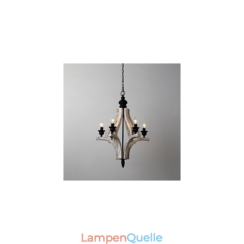 Vintage Malerei Feature Mini Stil Holz Bambus Kronleuchter Lampe die Dekorieren Pendelleuchte