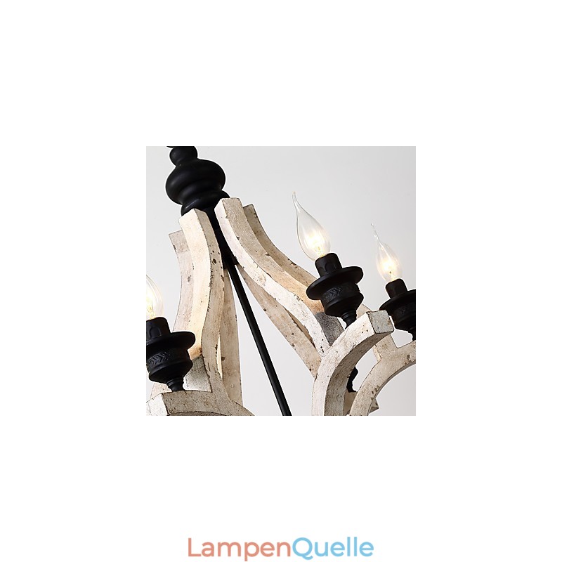 Vintage Malerei Feature Mini Stil Holz Bambus Kronleuchter Lampe die Dekorieren Pendelleuchte