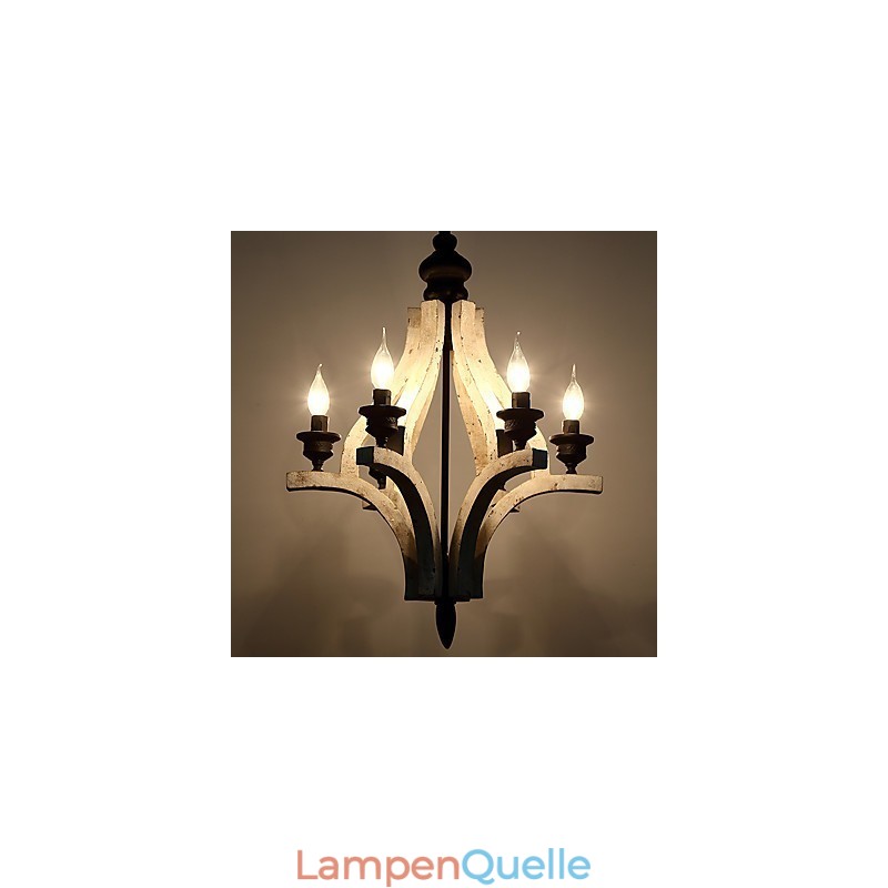 Vintage Malerei Feature Mini Stil Holz Bambus Kronleuchter Lampe die Dekorieren Pendelleuchte