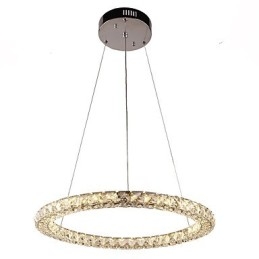 Moderne Ring Kristall Pendelleuchte Kristall Kronleuchter Deckenleuchte Innenleuchten Leuchten Dimmbar mit Fernbedienung