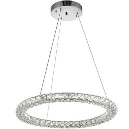 Moderne Ring Kristall Pendelleuchte Kristall Kronleuchter Deckenleuchte Innenleuchten Leuchten Dimmbar mit Fernbedienung