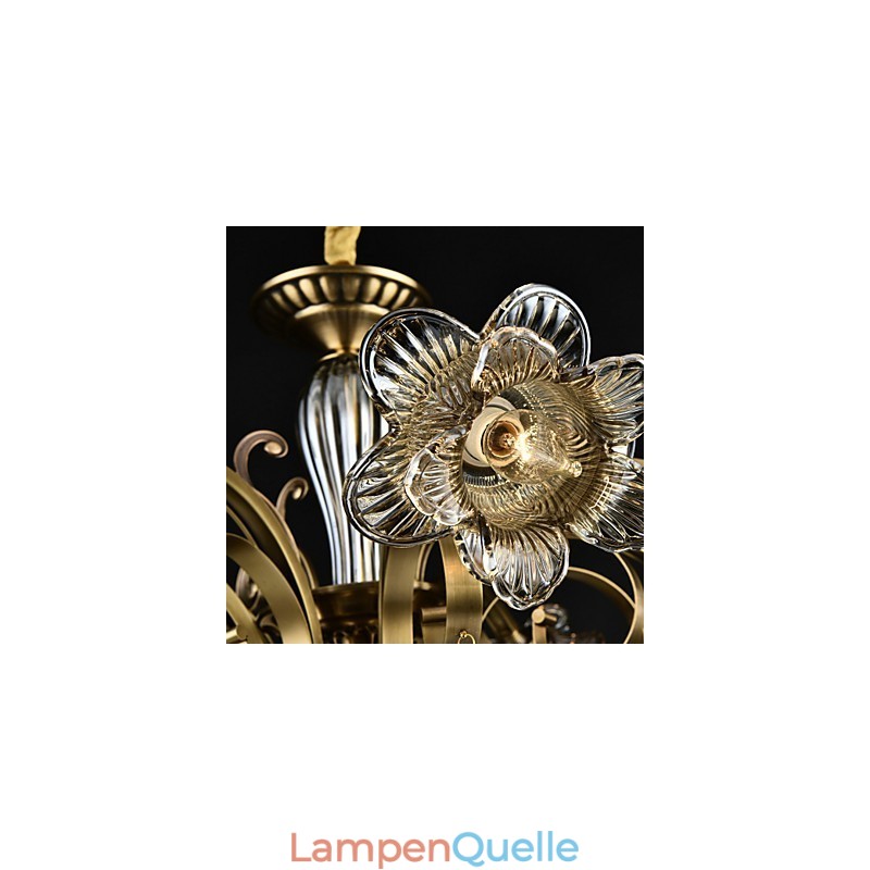 Rustikale Lodge-Malerei für Designer, Metall, Innenräume, 2-flammiger Kronleuchter