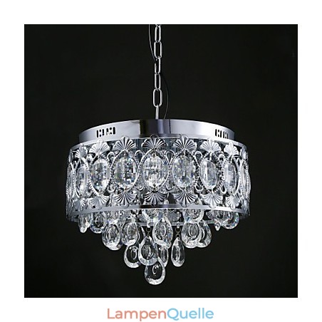 Eleganter moderner transparenter Kristall-Kronleuchter mit 4 Lichtern Eleganter moderner transparenter Kristall-Kronleuchter mit 4 Lichtern