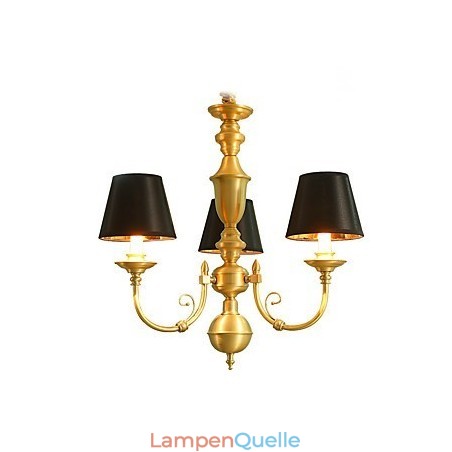 Kronleuchter, traditionell, klassisch, Landhausstil, Messing, Metall, 3 Glühbirnen Kronleuchter, traditionell, klassisch, Landhausstil, Messing, Metall, 3 Glühbirnen