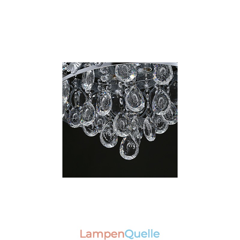Eleganter moderner transparenter Kristall-Kronleuchter mit 4 Lichtern