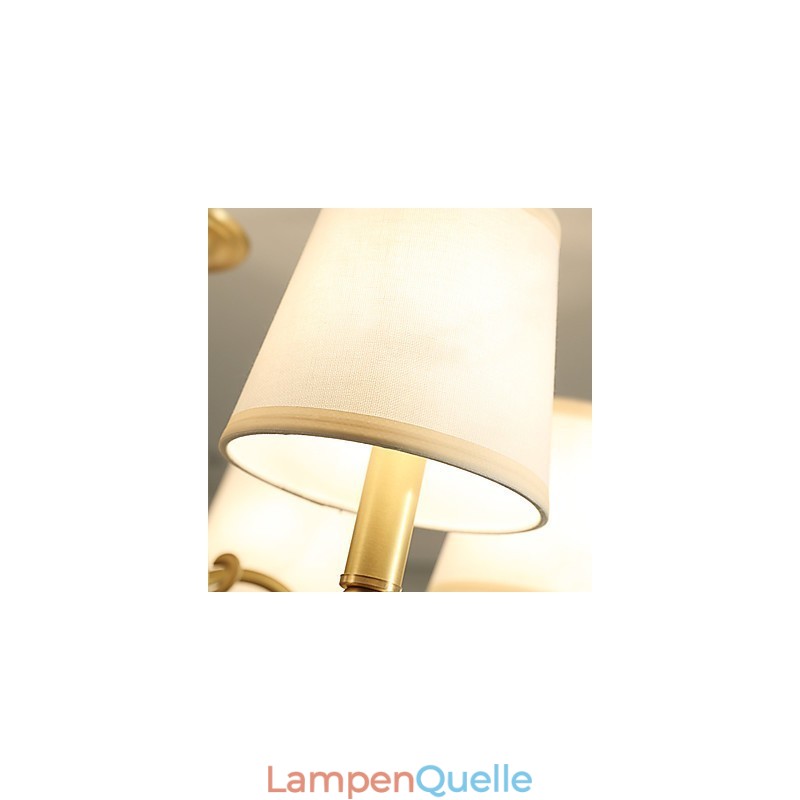 Kronleuchter, traditionell, klassisch, Landhausstil, Messing, Metall, 6 Glühbirnen