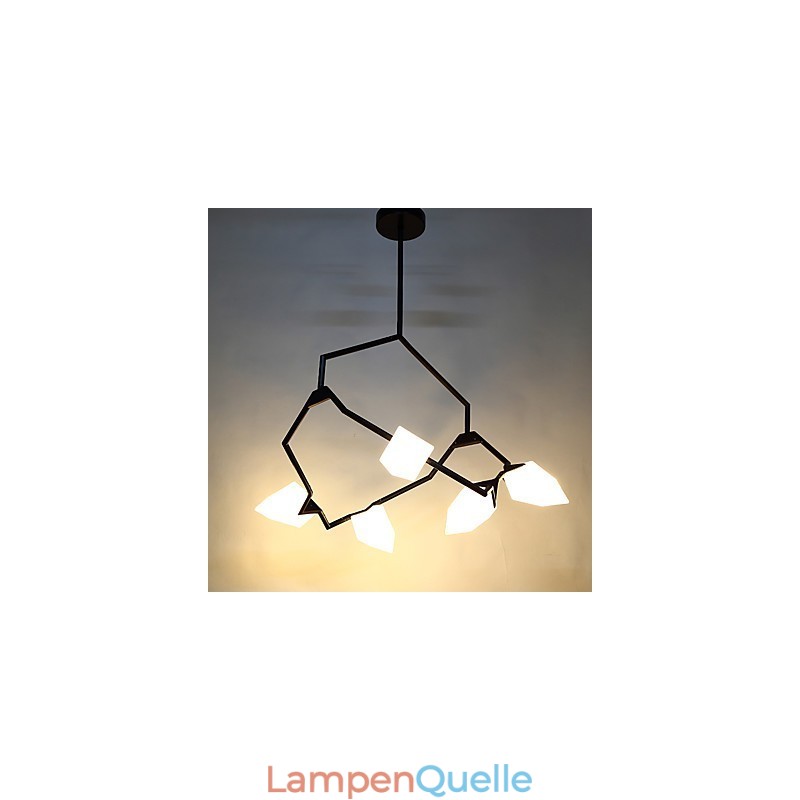 Fünf Licht Post Moderne Metall mit Glas Pfirsich Kronleuchter Lampe die Kantine Schmücken Pendelleuchte