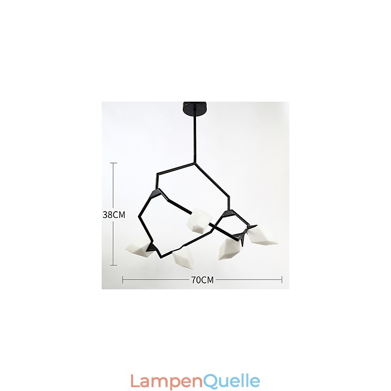 Fünf Licht Post Moderne Metall mit Glas Pfirsich Kronleuchter Lampe die Kantine Schmücken Pendelleuchte