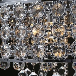4 Lichter Sonnenblumen K9 Transparent Kristall Kronleuchter