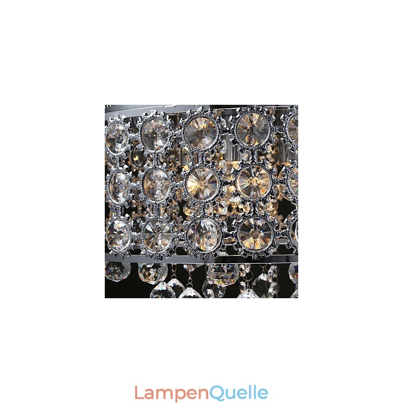 4 Lichter Sonnenblumen K9 Transparent Kristall Kronleuchter