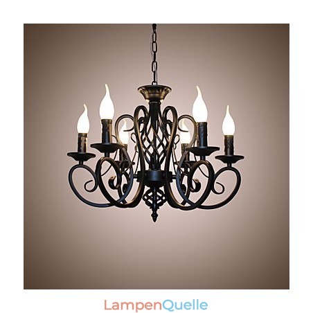 Kronleuchter im europäischen Stil, Esszimmerbeleuchtung, einfache Originalität, innovative Kerzen, 6 Lichter Kronleuchter im europäischen Stil, Esszimmerbeleuchtung, einfache Originalität, innovative Kerzen, 6 Lichter