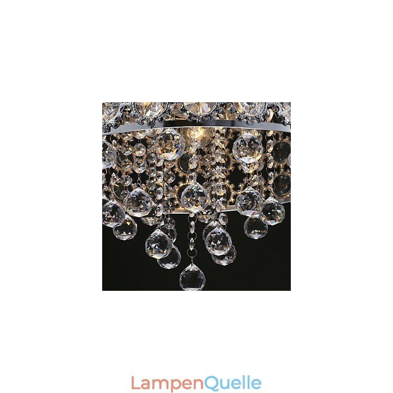 4 Lichter Sonnenblumen K9 Transparent Kristall Kronleuchter