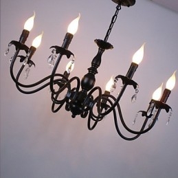 Europäischer Stil Kristallkerzenlampe Lampe Bekleidungsgeschäft Lampen und Laternen Dekoration Projekt Droplight