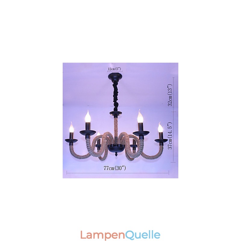 Loft Industrie Wind Vintage Eisen Lampen Geschäfte Kronleuchter Seil Kronleuchter Lichter