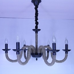 Loft Industrie Wind Vintage Eisen Lampen Geschäfte Kronleuchter Seil Kronleuchter Lichter
