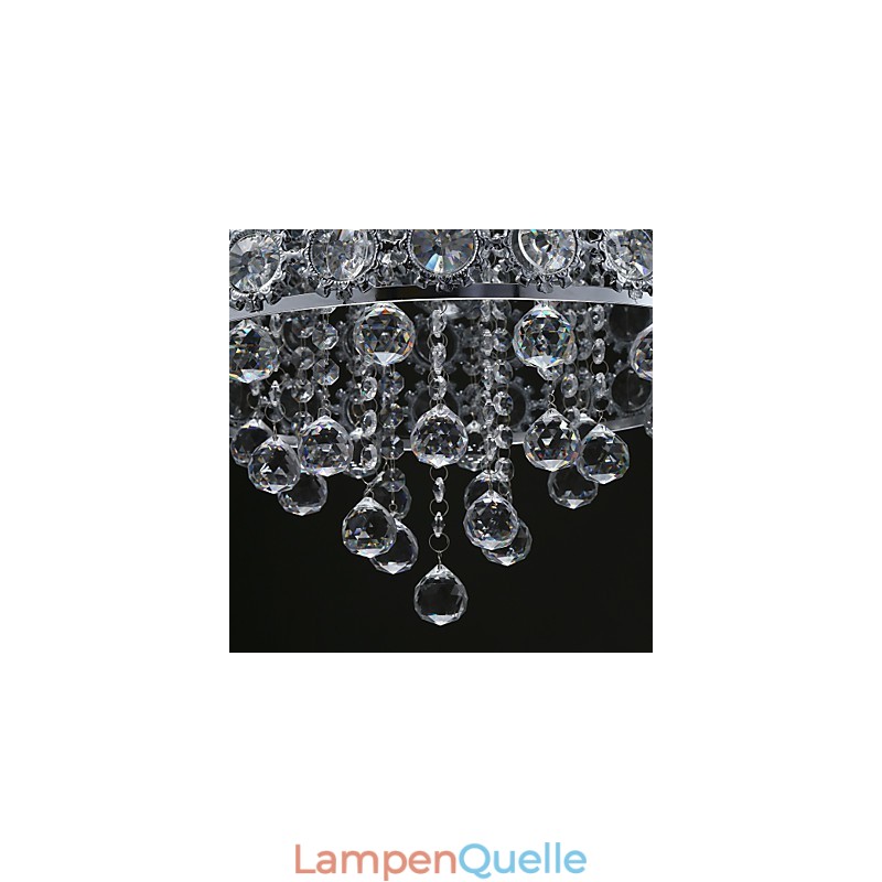 4 Lichter Sonnenblumen K9 Transparent Kristall Kronleuchter