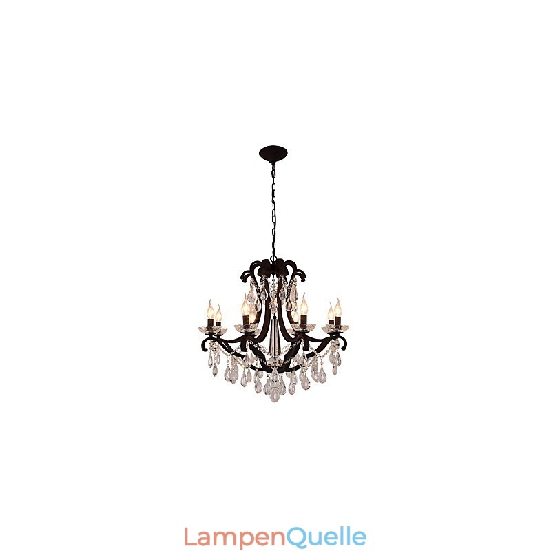 8 Lichter Kristall Kronleuchter Modern Zeitgenössisch Traditionell Klassisch Rustikal Lodge Vintage Retro Laterne Trommel Land Malerei