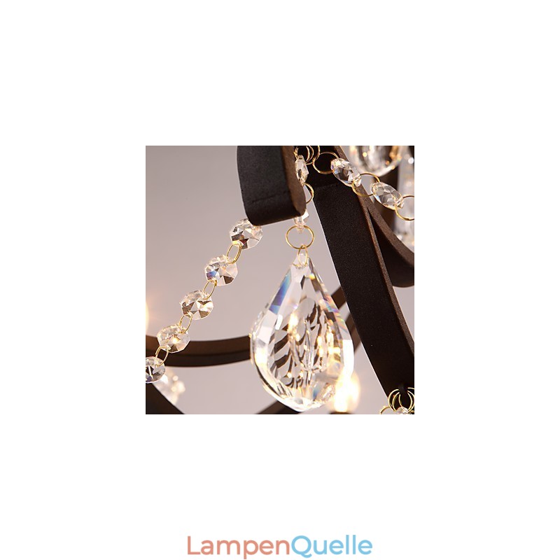 8 Lichter Kristall Kronleuchter Modern Zeitgenössisch Traditionell Klassisch Rustikal Lodge Vintage Retro Laterne Trommel Land Malerei