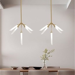 5-flammiger Mini-Kronleuchter im modernen, zeitgenössischen Stil