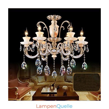 Europäische Hochwertige Jade Kristall Pendelleuchte Atmosphäre Zinklegierung Pendelleuchte Kerze Kristalllampe Europäische Hochwertige Jade Kristall Pendelleuchte Atmosphäre Zinklegierung Pendelleuchte Kerze Kristalllampe