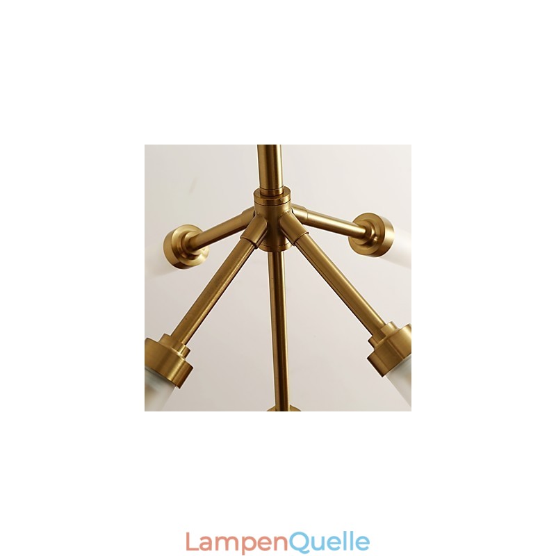 5-flammiger Mini-Kronleuchter im modernen, zeitgenössischen Stil