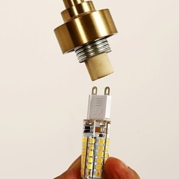 5-flammiger Mini-Kronleuchter im modernen, zeitgenössischen Stil