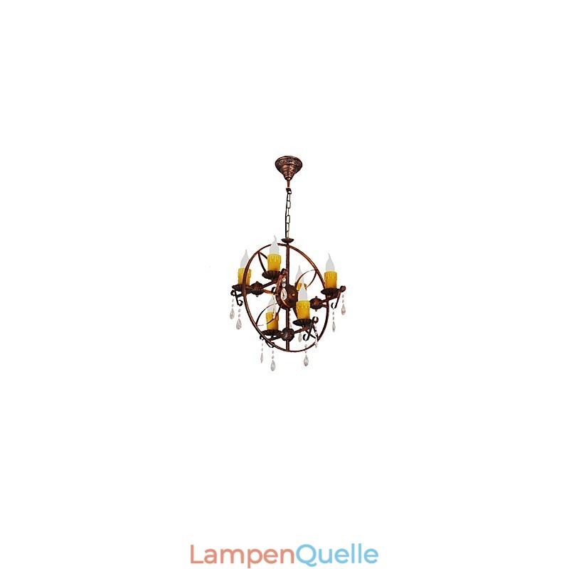 Rustikale Lodge Vintage Retro Country Globe Malerei Feature für Mini-Stil Designer Metall Kronleuchter