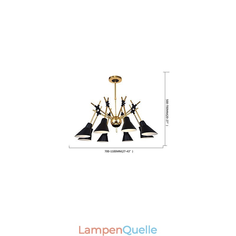Personalisierte einstellbare Richtung Kunst Kronleuchter Lampe Kronleuchter N