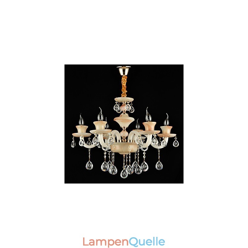 Traditionelles, klassisches galvanisiertes Merkmal für einen Kristall-Kronleuchter im Mini-Stil aus Metall